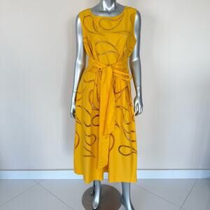 ESCADA women cotton dress size 48 or 12 US Authentic
